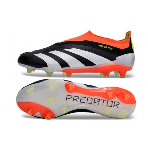 Crampons adidas Predator Elite LL FG Noir Banc Rouge Solaire
