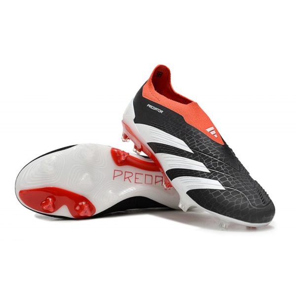 Crampons adidas Predator Elite LL FG Noir Banc Rouge Solaire
