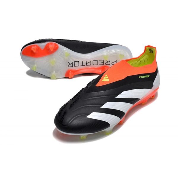 Crampons adidas Predator Elite LL FG Noir Banc Rouge Solaire