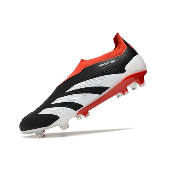 Crampons adidas Predator Elite LL FG Noir Banc Rouge Solaire