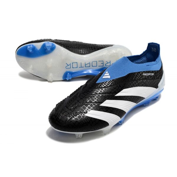 Crampons adidas Predator Elite LL FG Noir Blanc Bleu
