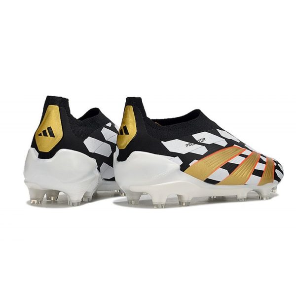 Crampons adidas Predator Elite LL FG Noir Blanc Or
