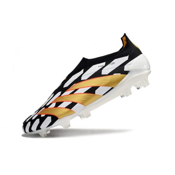 Crampons adidas Predator Elite LL FG Noir Blanc Or
