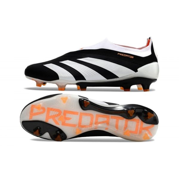 Crampons adidas Predator Elite LL FG Noir Blanc Orange