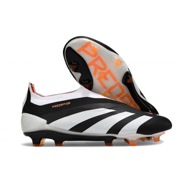 Chaussures de foot adidas Predator Elite LL FG Noir Blanc Orange