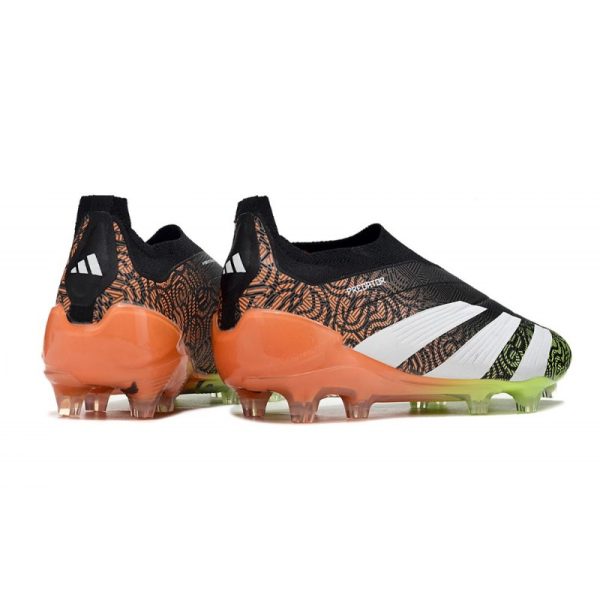 Crampons adidas Predator Elite LL FG Noir Blanc Orange Vert