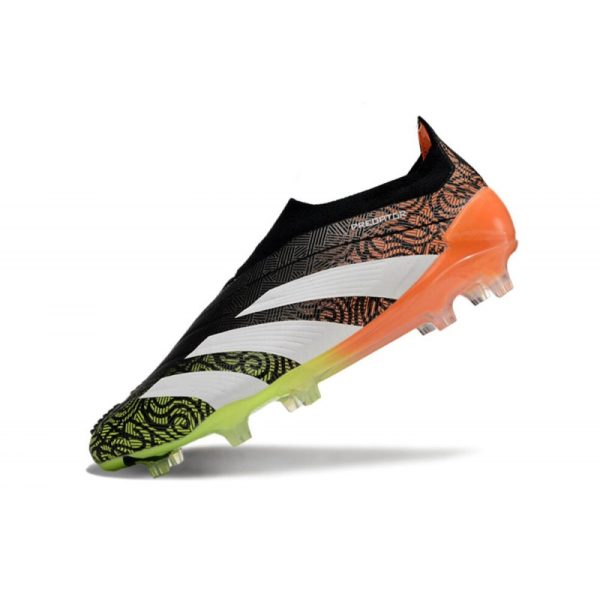 Crampons adidas Predator Elite LL FG Noir Blanc Orange Vert