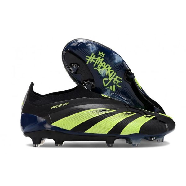 Chaussures de foot adidas Predator Elite LL FG Noir Vert