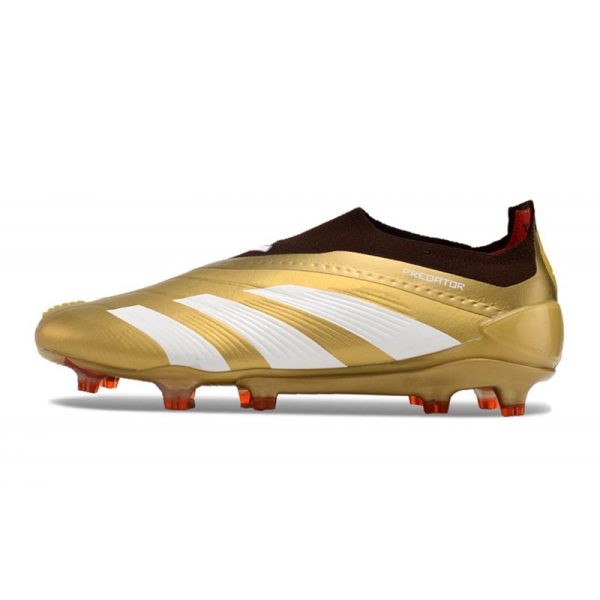 Crampons adidas Predator Elite LL FG Or Blanc