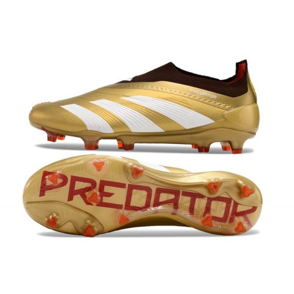 Crampons adidas Predator Elite LL FG Or Blanc