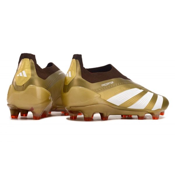 Crampons adidas Predator Elite LL FG Or Blanc
