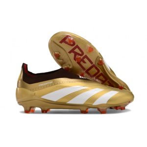 Chaussures de foot adidas Predator Elite LL FG Or Blanc