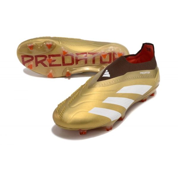 Crampons adidas Predator Elite LL FG Or Blanc