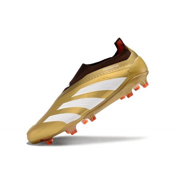 Crampons adidas Predator Elite LL FG Or Blanc