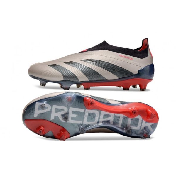 Crampons adidas Predator Elite LL FG Platin Métallique Noir Aurore Carbone