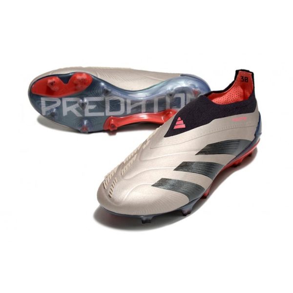 Crampons adidas Predator Elite LL FG Platin Métallique Noir Aurore Carbone