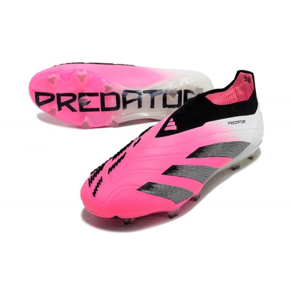 Crampons adidas Predator Elite LL FG Rose Blanc Noir