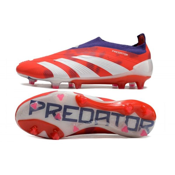 Crampons adidas Predator Elite LL FG Rouge Blanc