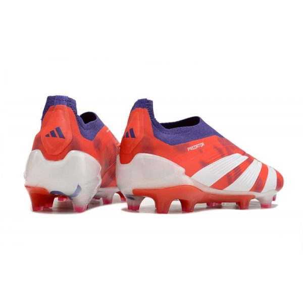 Crampons adidas Predator Elite LL FG Rouge Blanc