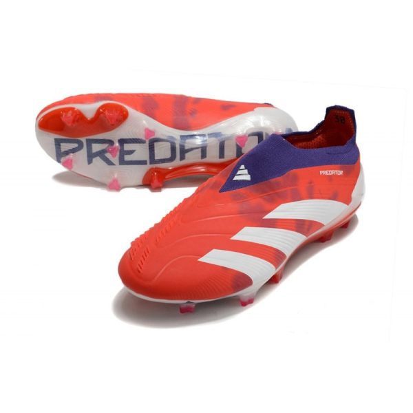 Crampons adidas Predator Elite LL FG Rouge Blanc