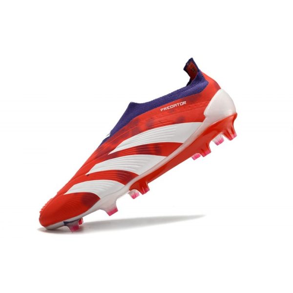 Crampons adidas Predator Elite LL FG Rouge Blanc