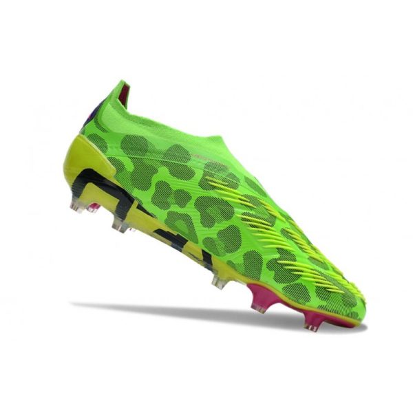 Crampons adidas Predator Elite LL FG Vert Solaire Equipe Jaune Choc Equipe Citron Lucide