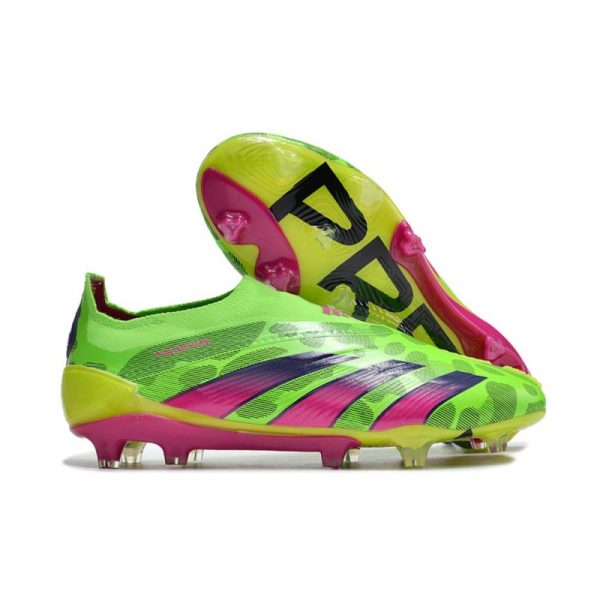 Crampons adidas Predator Elite LL FG Vert Solaire Equipe Jaune Choc Equipe Citron Lucide