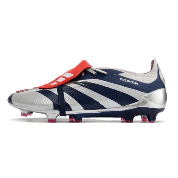 Crampons adidas Predator Elite Tongue FG Argent Mét Noir Rouge