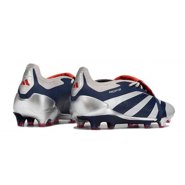 Crampons adidas Predator Elite Tongue FG Argent Mét Noir Rouge