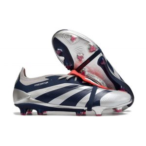 Crampons adidas Predator Elite Tongue FG Argent Mét Noir Rouge