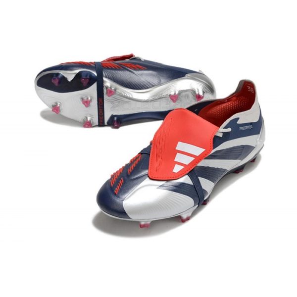 Crampons adidas Predator Elite Tongue FG Argent Mét Noir Rouge