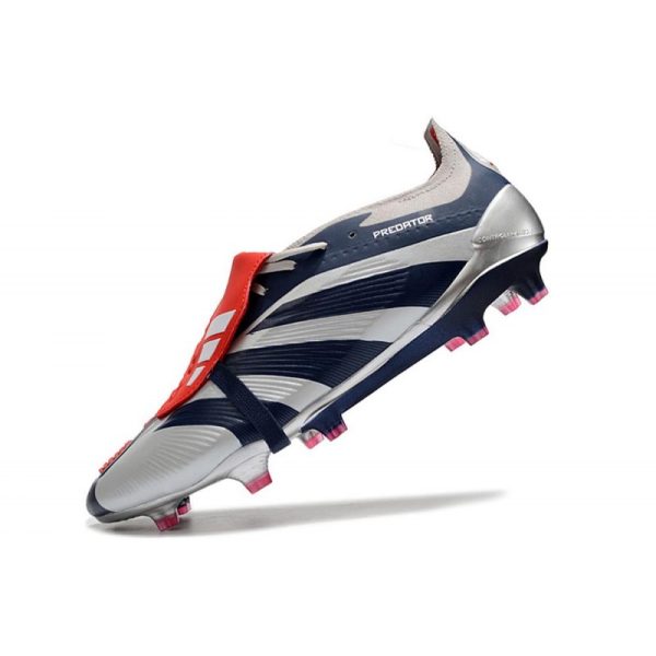 Crampons adidas Predator Elite Tongue FG Argent Mét Noir Rouge