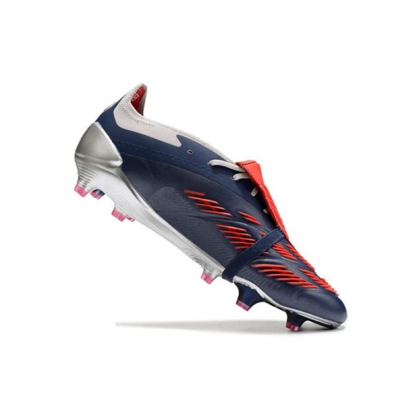Crampons adidas Predator Elite Tongue FG Argent Mét Noir Rouge