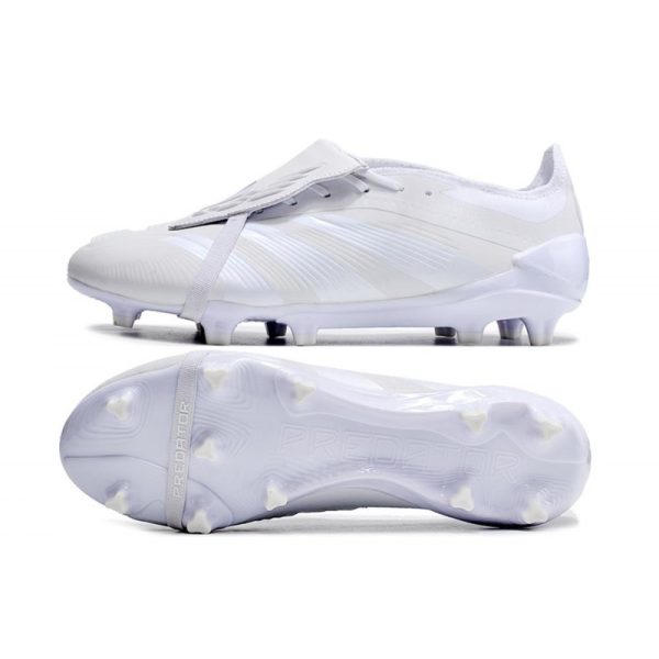 Crampons adidas Predator Elite Tongue FG Blanc Argent Mét