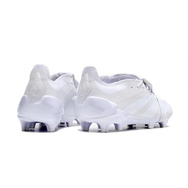 Crampons adidas Predator Elite Tongue FG Blanc Argent Mét