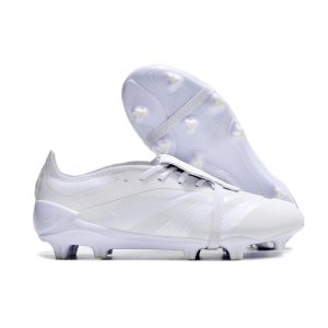 Crampons adidas Predator Elite Tongue FG Blanc Argent Mét