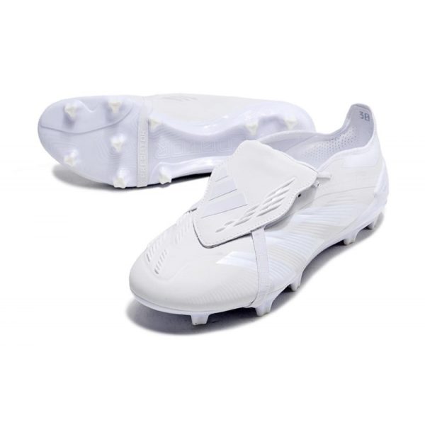 Crampons adidas Predator Elite Tongue FG Blanc Argent Mét