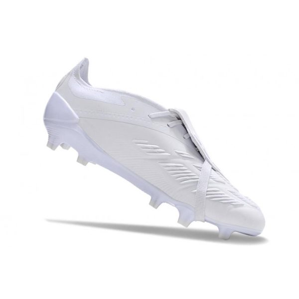 Crampons adidas Predator Elite Tongue FG Blanc Argent Mét