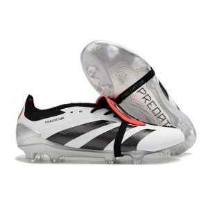 Chaussures de foot adidas Predator Elite Tongue FG Blanc Noir Rouge