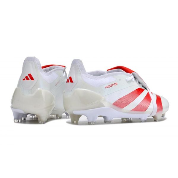 Crampons adidas Predator Elite Tongue FG Blanc Rouge