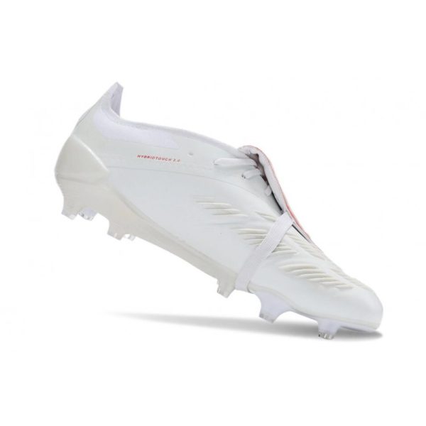 Crampons adidas Predator Elite Tongue FG Blanc Rouge