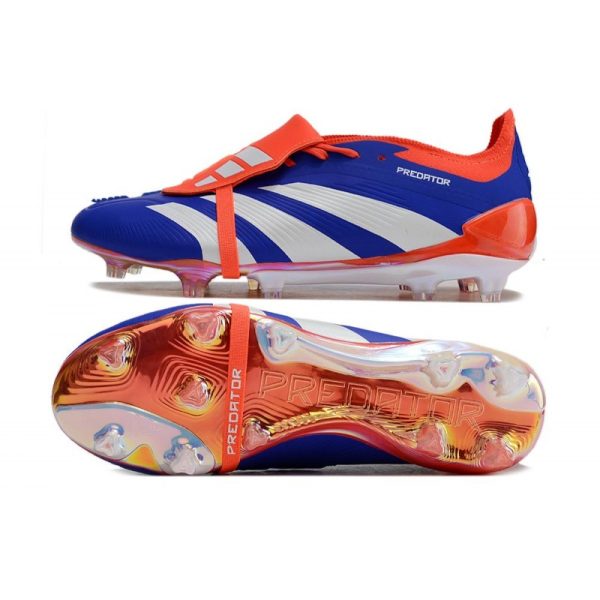 Crampons adidas Predator Elite Tongue FG Bleu Blanc Rouge