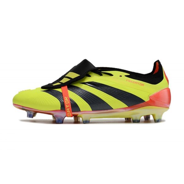 Crampons adidas Predator Elite Tongue FG Jaune Noir Rouge