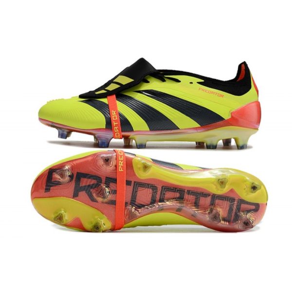 Crampons adidas Predator Elite Tongue FG Jaune Noir Rouge