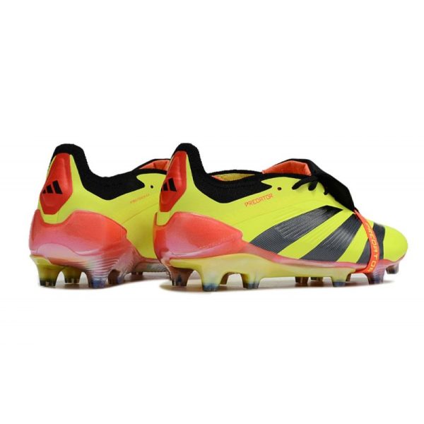 Crampons adidas Predator Elite Tongue FG Jaune Noir Rouge