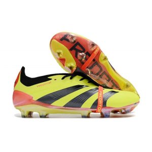 Chaussures de foot adidas Predator Elite Tongue FG Jaune Noir Rouge