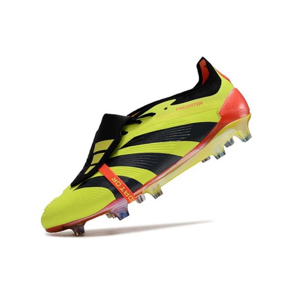 Crampons adidas Predator Elite Tongue FG Jaune Noir Rouge