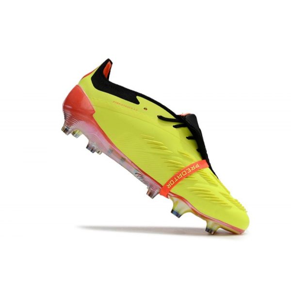 Crampons adidas Predator Elite Tongue FG Jaune Noir Rouge