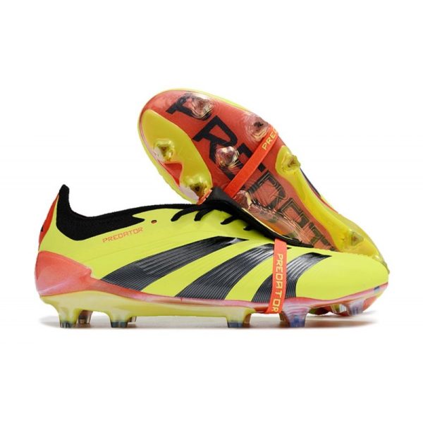 Chaussures de foot adidas Predator Elite Tongue FG Jaune Noir Rouge