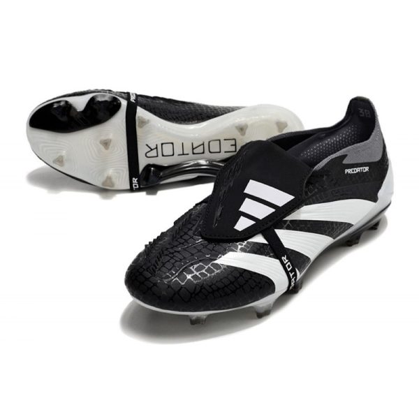 Crampons adidas Predator Elite Tongue FG Noir Blanc